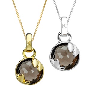 Mizuchol สร้อยพลอยเสริมดวงวันอาทิตย์ Lucky Me Necklace -  (Brown Smoky Quartz)