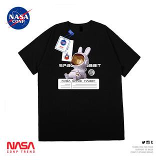 ชุดบอดี้สูท เสื้อยืดแขนสั้น ทรงหลวม ลายนักบินอวกาศ NASA สําหรับผู้ชาย