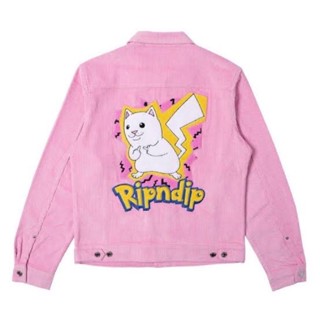 ใหม่พร้อมส่ง ของแท้ Ripndip Catch Em All Corduroy Jacket (Pink)