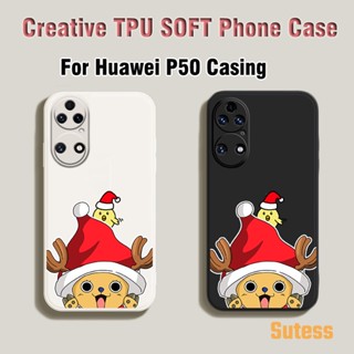 เคสโทรศัพท์มือถือแบบนิ่ม TPU ลายกวางเอลก์ คริสต์มาส สําหรับ Huawei P50 Pro P40 Pro Plus P30 Pro P20 Pro P20 P30 Lite