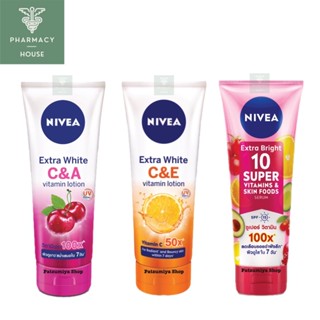 NIVEA Extra Bright 10 Super VitaminS &amp; Skin Foods Body Serum/Nivea Extra White C&amp;A / Nivea Extra White C&amp;E