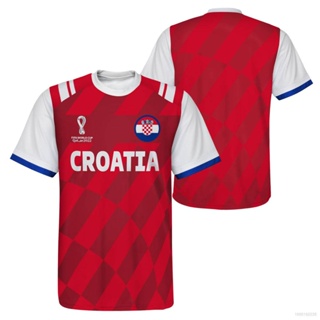 เสื้อยืดคอกลม แขนสั้น พิมพ์ลาย World Cup Croatia Jersey Fans พลัสไซซ์ สําหรับผู้ชาย และผู้หญิง