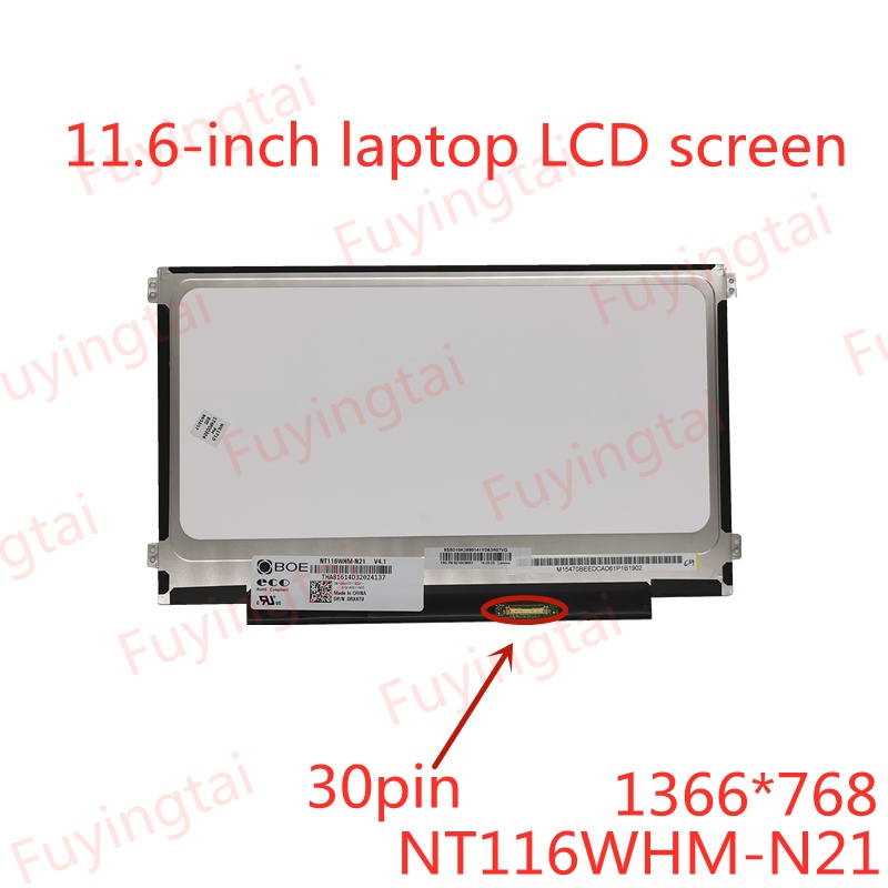11.6" Inch EDP Slim 30pin Laptop LED Screen NT116WHM-N21 Fit B116XTN02.1 NT116WHM-N12 N116BGE-EA2 E4
