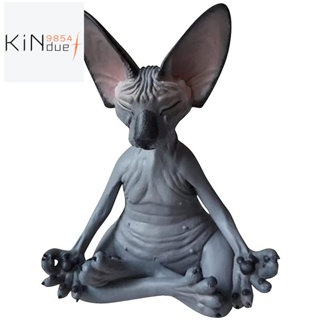 Sphynx รูปปั้นแมวนั่งสมาธิ แบบไร้ขน สําหรับตกแต่งสะสม