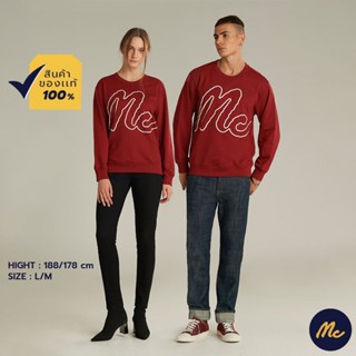 Mc Jeans เสื้อกันหนาว สเวตเตอร์ Unisex สีแดงเลือดหมู MSWP005