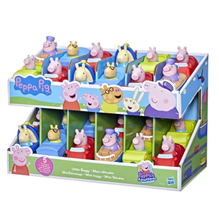 Peppa Pig Little Buggy Assorted เปปป้าพิก ลิตเติ้ลบักกี้ คละแบบ รถแต่ละคันมีฟิกเกอร์ติดอยู่ ล้อรถที่หมุนได้จริง ของแท้!