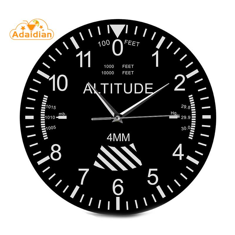 Altimeter นาฬิกาแขวนผนัง สไตล์นักบิน เครื่องบิน วัดความสูง โมเดิร์น นาฬิกาแขวน คลาสสิก เครื่องดนตรี ตกแต่งบ้าน