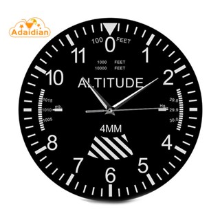 Altimeter นาฬิกาแขวนผนัง สไตล์นักบิน เครื่องบิน วัดความสูง โมเดิร์น นาฬิกาแขวน คลาสสิก เครื่องดนตรี ตกแต่งบ้าน