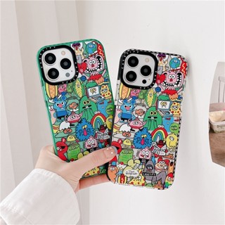 High quality CASETify เคสโทรศัพท์ซิลิโคน TPU แบบนิ่ม ลาย Fun Friends by Jon Burgerman สําหรับ iPhone 14 Plus 14 Pro Max 11 12 Pro Max 13 Pro Max