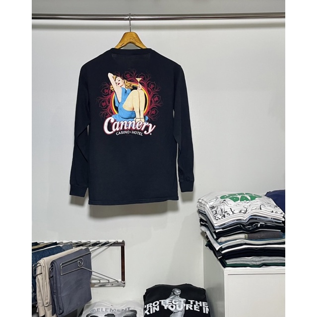 เสื้อยืดแขนยาวมือสอง VINTAGE 00s CANNERY CASINO HOTEL LONG SLEEVE Size M มือ2