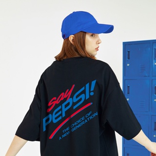 พร้อมส่ง Pepsi เสื้อเป๊ปซี่ เสื้อผ้าแฟชั่น เสื้อสกรีนลายโลโก้แบรนด์ดัง เสื้อยืดสตรีท แขนสั้นคอกลม เสื้อยืด oversize