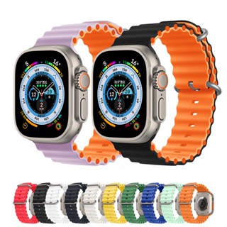 สายนาฬิกาข้อมือซิลิโคน สําหรับ Apple watch S8 iwatch Series S8 7 6 5 4 3 2 Ultra 49 มม. 41 มม. 45 มม. 38 มม. 40 มม. 42 มม. 44 มม.