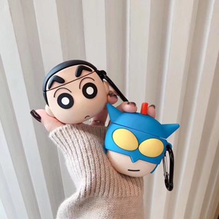 เคสหูฟังไร้สาย ซิลิโคน ลายการ์ตูนชินจัง ซูเปอร์แมนน่ารัก สําหรับ Airpods Pro 1 2