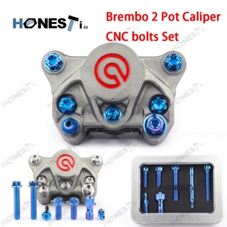 Honesti22 Gr5 Titanium alloy Brembo 2Pot caliper cnc bolts set,Calipers modified.