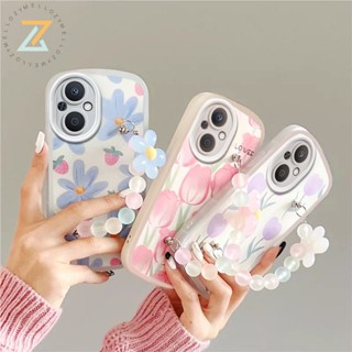 เคส OPPO Reno 8T 4G Reno 8T 5G Reno 8Z 5G Reno 7Z 5G Reno6Z 5G Reno 5Z 5G Reno 7 5G Reno 6 5G Reno 5 Reno 5F Reno 2F เคสโทรศัพท์ซิลิโคนดอกไม้ตาโตสไตล์วรรณกรรม