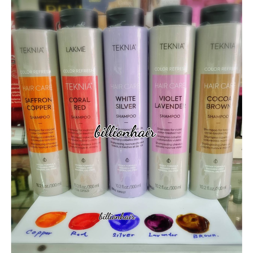 LAKME TEKNIA color refreshing shampoo 300ml แชมพุเติมสีผมสุตร began organic ปราศจาก paraben , mineral oil free