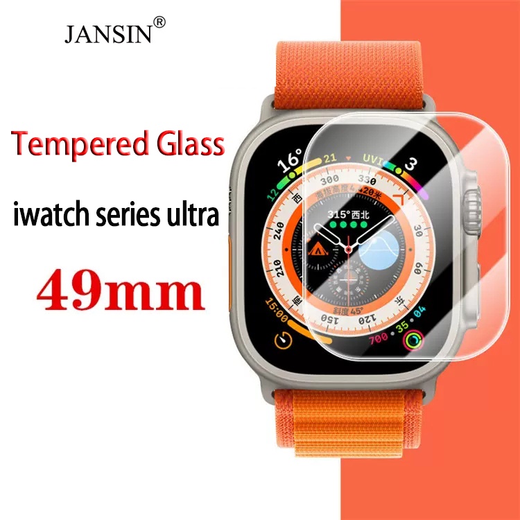 jansin ฟิล์ม applewatch ultra 49มม ฟิล์มกันรอย ฟิล์ม Tempered Glass Film ฟิล์มกระจก สำหรับ iwatch series ultra 49mm smart watch
