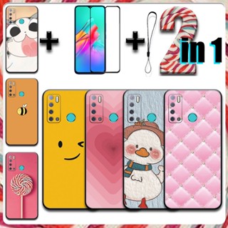 2 IN 1 เคสโทรศัพท์มือถือ กระจกนิรภัย เซรามิค กันรอยหน้าจอ สําหรับ Tecno Pouvoir 4 Tecno Pouvoir 4 Pro