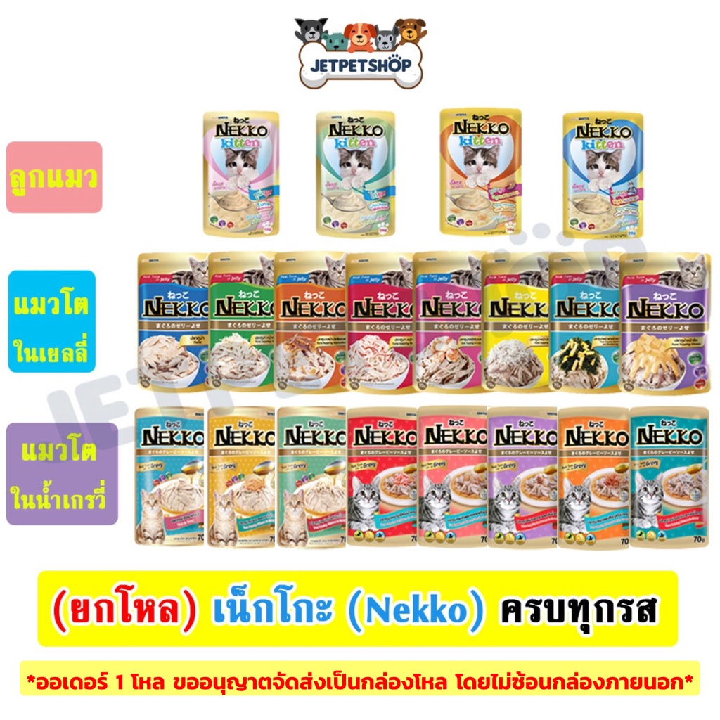 (โหล) เน็กโกะ เพาซ์ Nekko อาหารเปียกแมว 70g