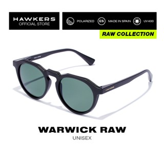 Hawkers Polarized แว่นตากันแดด ป้องกันรังสียูวี 400 สีดํา สําหรับผู้ชาย และผู้หญิง Hwra21Betp