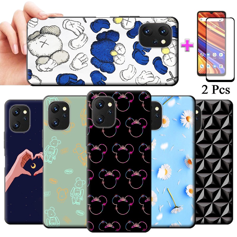 2 IN 1 Umidigi Power7 Power 7S เคสแฟชั่นพิมพ์ลายพร้อมหน้าจอเซรามิกสองชิ้น