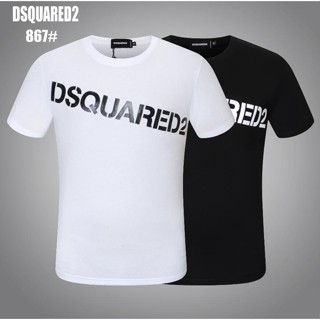 เสื้อยืดแขนสั้น ใหม่ Dsquared2 พิมพ์ตัวอักษรคอกลมแขนสั้น, ชายและหญิงผ้าฝ้ายเสื้อยืด 867