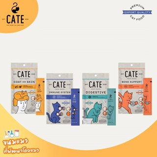 เคท™ ขนมแมวเลีย เสริมวิตามิน 4 สูตร 4 รสชาติ  1 แพ็ค มี 4 ซอง CATE™ Creamy Snack