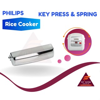 KEY PRESS &amp; SPRING สวิตช์ล็อกและสปริงหม้อหุงข้าว อะไหล่แท้สำหรับหม้อหุงข้าว PHILIPS รุ่น HD3030