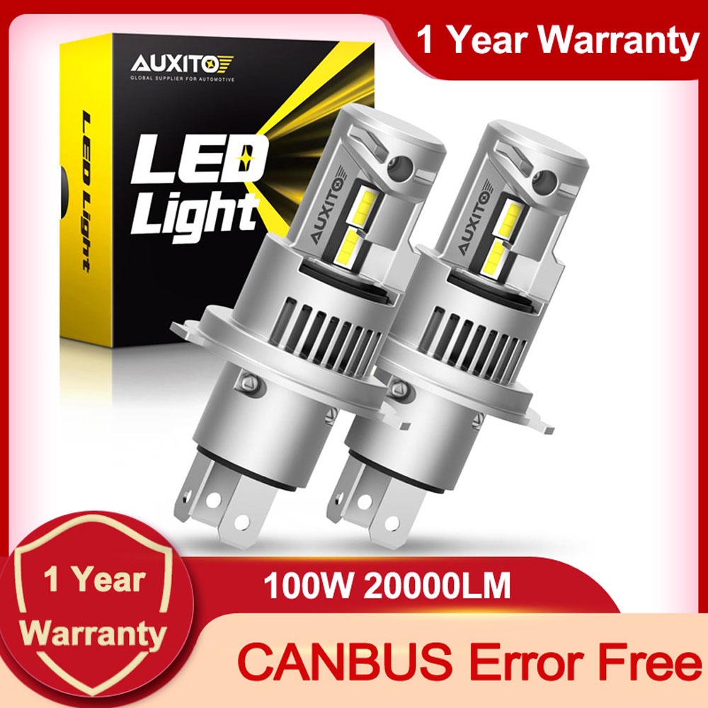 AUXITO 2ชิ้น H4 9003 Hi Lo Beam LED ไฟหน้า C An BUS 20000LM 100วัตต์พลังงานสูง H8 H11 9012 LED หลอดไ