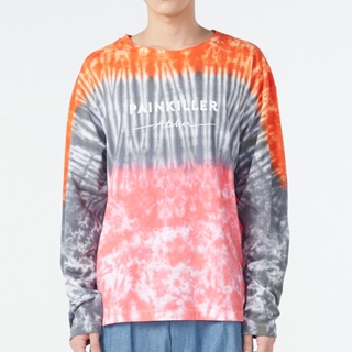 PAINKILLER เพนคิลเลอร์ เสือแขนยาว มัดย้อม เสื้อผ้าผู้ชาย / FIRE CAMP OVERSIZED TIE DYED T-SHIRT / รุ่น 07-0-0202 (AW22)