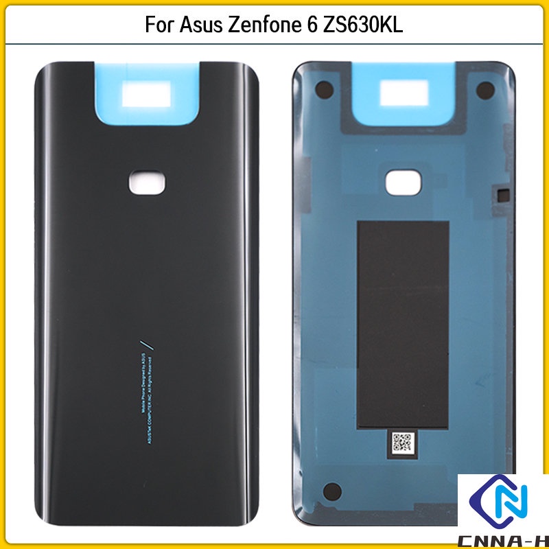 6.4" ใหม่สําหรับ Asus Zenfone 6 ZS630KL โทรศัพท์แบตเตอรี่ฝาหลังแผงกระจก ZS630KL ด้านหลังประตูกรณีกาว