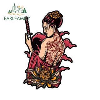 Decorationearlfamily สติกเกอร์ ลายการ์ตูนอนิเมะญี่ปุ่น Geisha ขนาด 13 ซม. x 8.8 ซม. สําหรับตกแต่งรถยนต์ แล็ปท็อป DIY