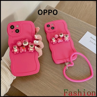 เคสOPPO Stereoscopic cartoon Lotso Silicone case for OPPO A31 2002 เคสOPPO A5 2020 A9 2020 A53 2020 F11 Silicone bracelet included