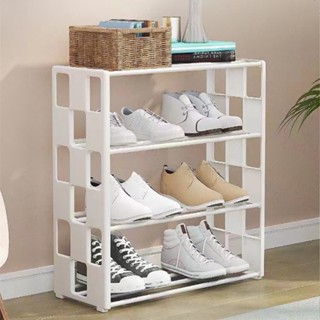 YIWUSHOP ปลีก/ส่ง 10534ชั้นวางรองเท้า4ชั้น ชั้นว่างรองเท้า Shoe Rack ที่วางรองเท้า โครงสร้างแข็งแรง ใส่ได้ชั้นละ 2-3 คู่