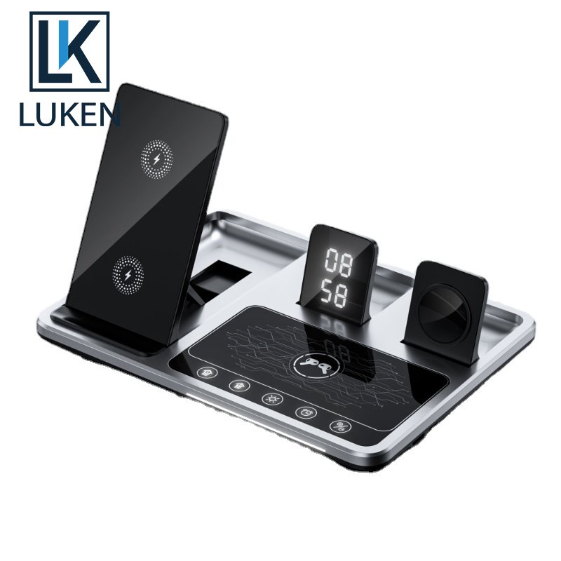 Luken แท่นชาร์จไร้สาย 30W ชาร์จเร็ว สําหรับ iP 13 12 Pro Max Mini Samsung
