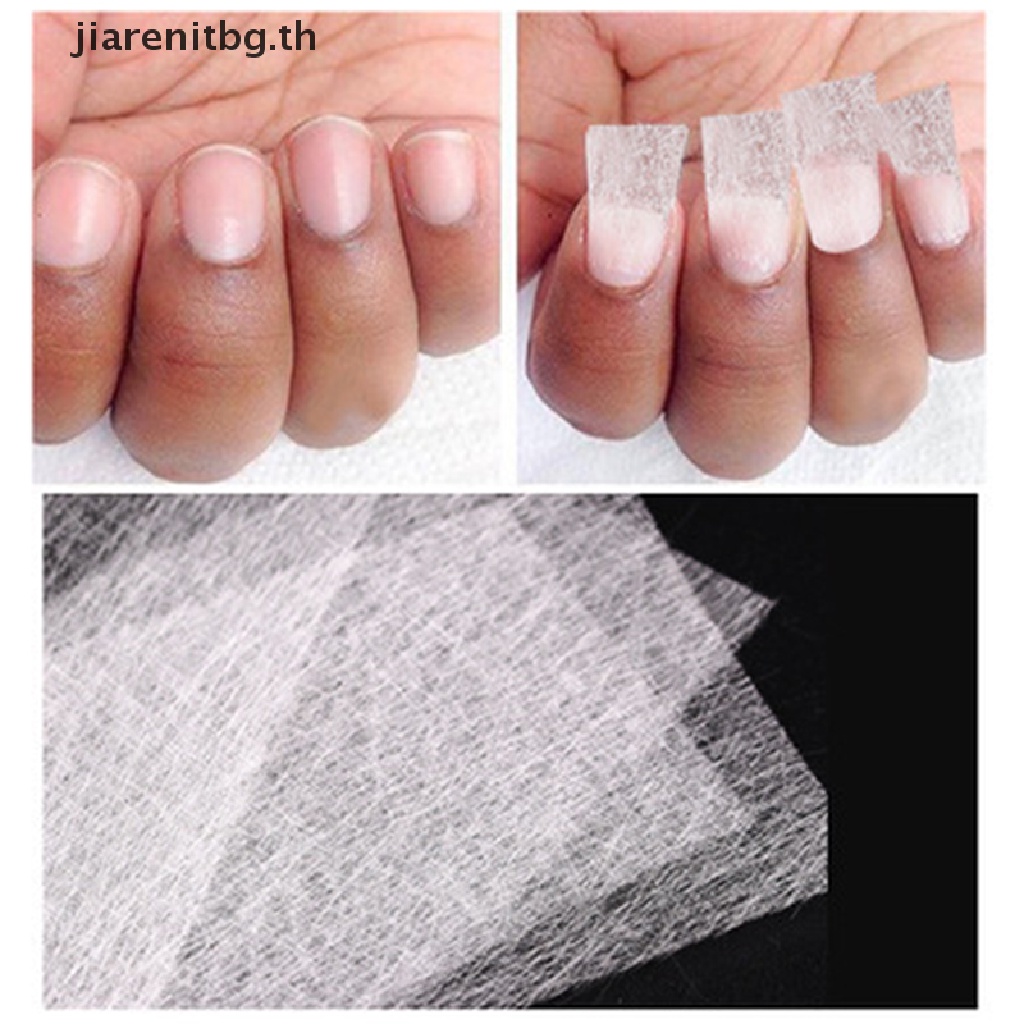 RENBG 10/20 ชิ้นผ้าไหมสําหรับต่อเล็บรูปแบบ Non-ทอ Silks UV เจลไฟเบอร์ TH