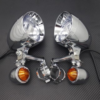 ZORBYZ Motorcycle Chrome Turn Signal Driving Passing Spot Fog light Bar For Harley Honda Touring Chopper Custom