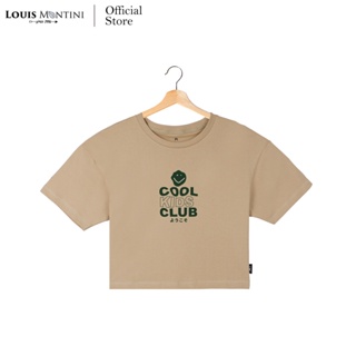 Louis Montini เสื้อครอปผู้หญิง 100% Cotton Women Crop tops (Coolkidsclub Ver.2) LMTS18