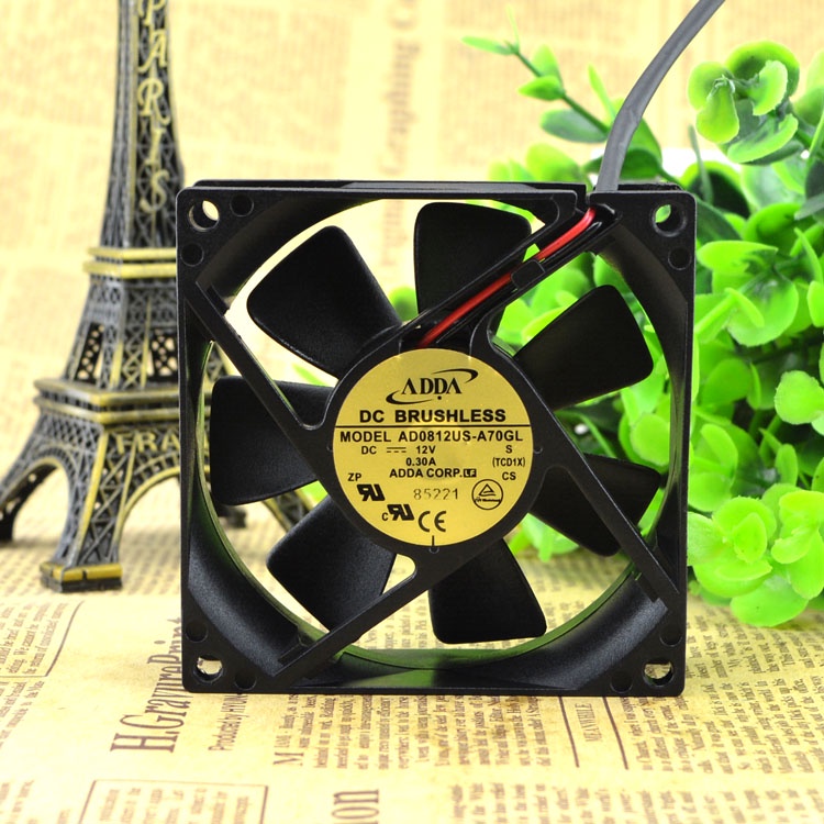 YY 8025 8CM CASE FAN FAN 0.3A AD0812US-A70GL 8CM