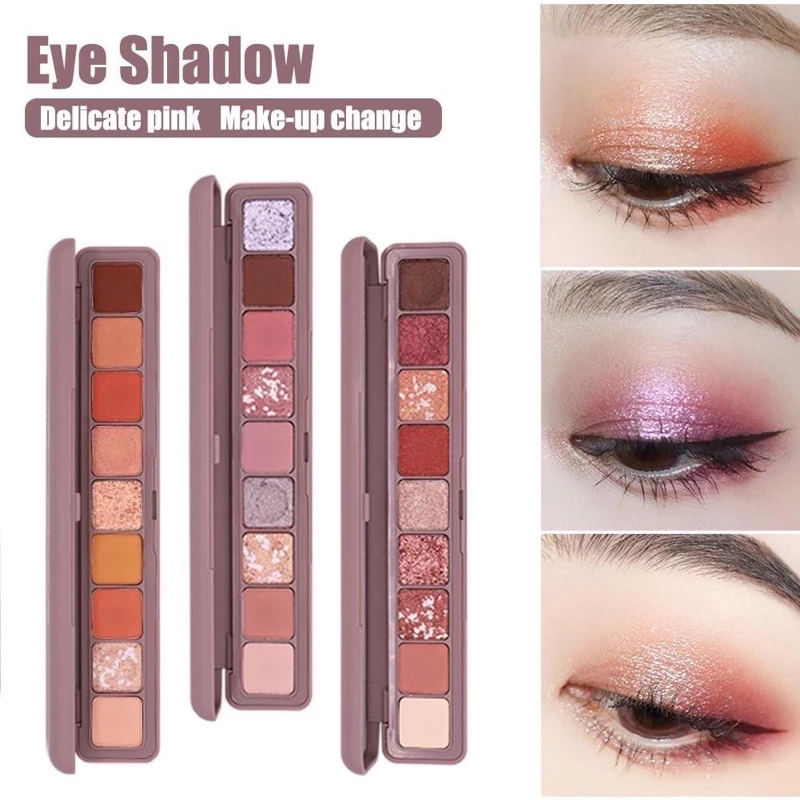 S-06✨LAMEILA พาเลทอายแชโดว์ 9 สีในหนึ่งตลับ อายแชโดว์กลิตเตอร์ เนื้อดินน้ำมัน สีสวย ติดทนนาน กันน้ำ มีสีทั้งหมด 9 ช่อง