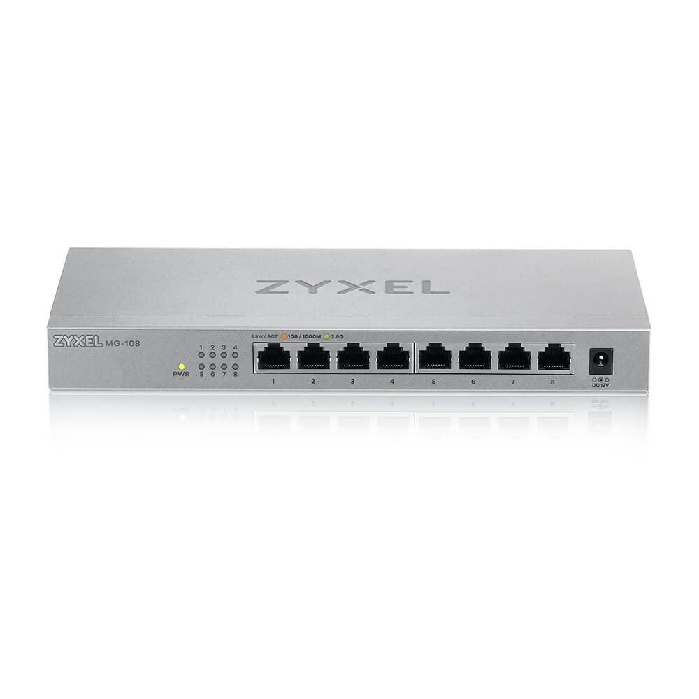 Zyxel MG-108 8-Port Unmanaged Desktop 2.5-Gigabit Switch