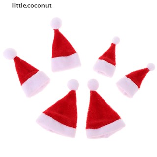 [little.coconut] หมวกซานตาคลอสจิ๋ว สีแดง สําหรับตกแต่งบ้านตุ๊กตา คริสต์มาส 2 ชิ้น