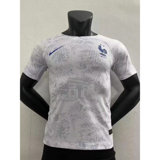 22 23 New World Cup France Away Players Edition เสื้อเชิ้ตแขนสั้น คุณภาพสูง สําหรับผู้ชาย