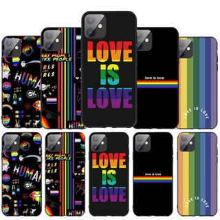 เคสโทรศัพท์มือถือ ซิลิโคนนิ่ม ลาย LGBTQ Rainbow is Love LGBT EDC67 สําหรับ iPhone 14 Plus 13 Mini Pro Max 13mini 13pro 13promax 14+