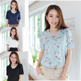 Narinari : MT1010 Sweet Blouse with Bow Neckline เสื้อทำงาน (ใช้โค้ด NARISP9 ลด 65.- เมื่อช็อปครบ 500.-)