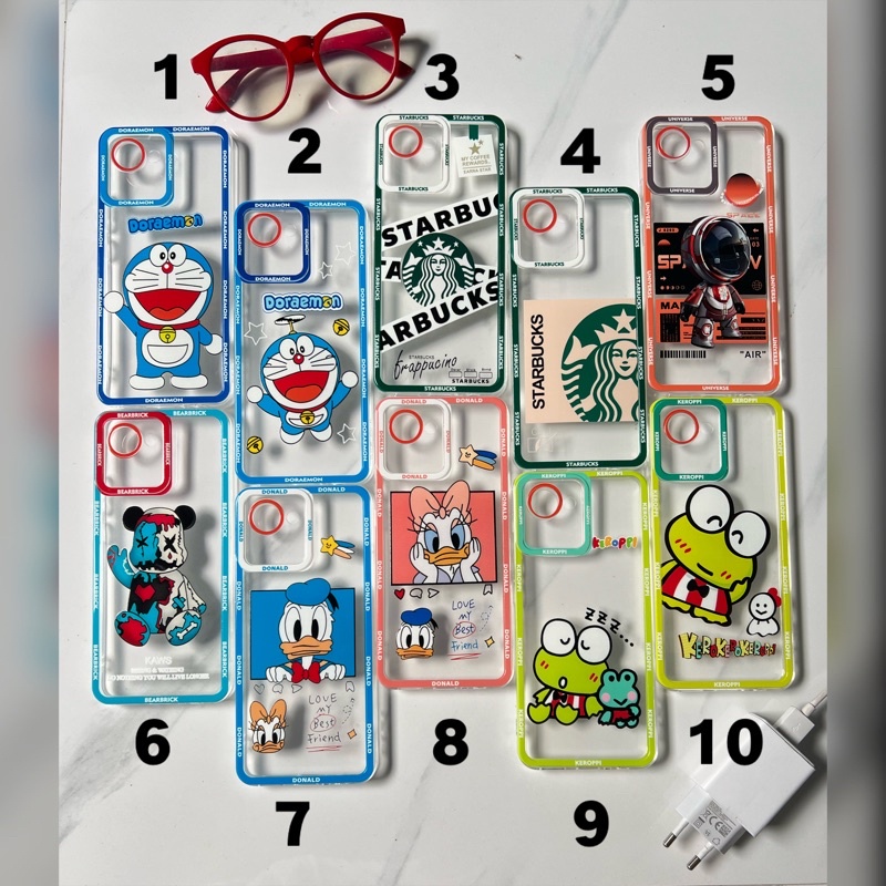 Softcase Character Casing Oppo A3s C1 A5s A7 A12 A11k F9 A5 A9 2020 A57 2022 Clear Case 01