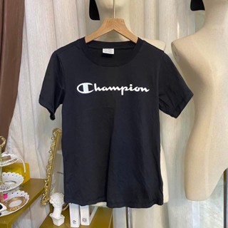 champion เสื่อยืดสีดำ s อกหน้าผ้า 36 m อกหน้าผ้า 38 ราคา 250