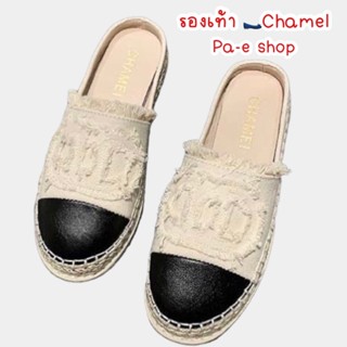 รองเท้า Chamel แฟชั่นปั๊มแบรนด์ เกรดดี รองเท้าเปิดส้น **มีเก็บเงินปลายทาง**