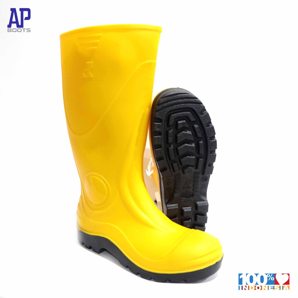 AP SAFETY S5 39-43 YELLOW/WHITE - RUBBER SAFETY BOOTS - AP BOOTS