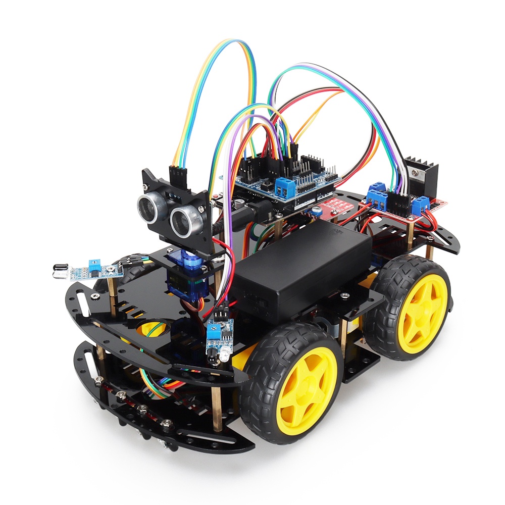 4WD Smart Robot Car Starter Kit For Arduino Programming Project STEM Education Complete Upgrade Uno 